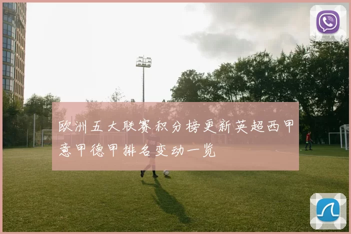 欧洲五大联赛积分榜更新英超西甲意甲德甲排名变动一览